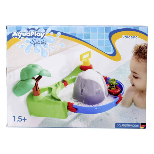 AquaPlay Sploshy Volcano interactive bath water play toy with floating boat for toddlers