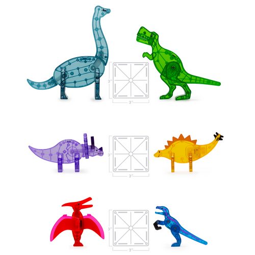 MAGNA-TILES - Dino World XL - 50 Piece Set
