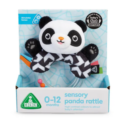 ELC - Black & White Sensory Baby Panda Rattle
