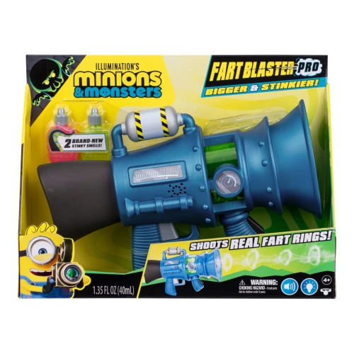 Minions & Monsters Fart Blaster Pro toy with fart sound effects, light effects, stink scents and fart ring launcher