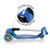 Globber PRIMO FOLDABLE LIGHTS 3 Wheel Scooter - Navy Blue