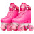 Crazy Skates - Glitter Pop Size Adjustable Roller Skates - Pink