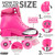 Crazy Skates - Glitter Pop Size Adjustable Roller Skates - Pink