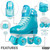 Crazy Skates - Glitter Pop Size Adjustable Roller Skates - Teal