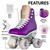 Crazy Skates - Glam Size Adjustable Roller Skates - Purple