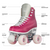 Crazy Skates - Glam Size Adjustable Roller Skates - Pink