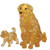 Crystal Puzzle 3D - Golden Retriever & Puppy