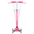 Globber Primo PLUS with LIGHTS 3 Wheel Scooter - Fuchsia Pink / Sky Blue