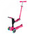 Globber - GO UP SPORTY Lights Scooter - Fuchsia Pink/ Dark Pink