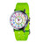 EasyRead Time Teacher 12/24 Hour Watch -  Rainbow Face with Lime Strap