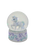 Unicorn snow globe with pastel colours and sparkling glitter decorative base