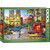 Notre Dame Sunset 1000 piece puzzle with Paris street cafés and cathedral scene by Eurographics