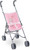 Pink doll stroller for Corolle 36cm 42cm and 52cm baby dolls with striped fabric seat