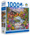 Crown 1000 piece Peaceful Wilderness puzzle featuring mountain cottages, rivers, flowers and forest wildlife
