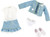 Kruselings Vera Spring Queen Outfit doll outfit with denim jacket, skirt, lace top and white shoes