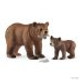 Schleich Wild Life - Grizzly bear mother with cub