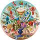 eeBoo 500pc Round Puzzle - Crazy Bug Bouquet