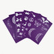 Oh Flossy - Reusable Adhesive Face Paint & Makeup Stencils - Purple