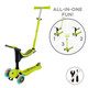 Globber GO UP SPORTY with Lights Scooter - Lime Green/Khaki V4