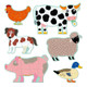 Djeco - Honore & Friends 9,12,15pc Giant Puzzle