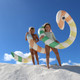 Sunnylife - Giant Inflatable Noodle - Poolside Sorbet Stripe