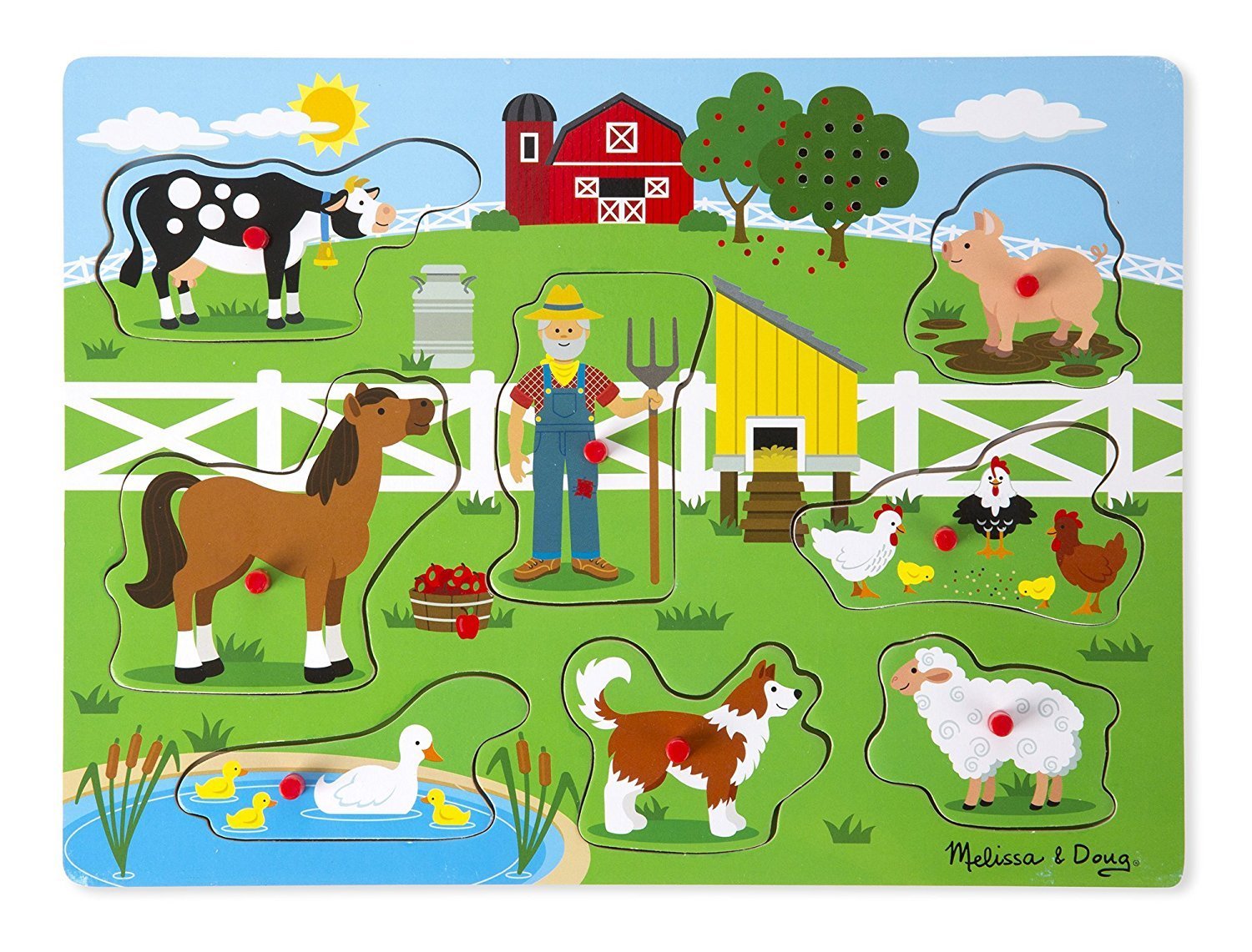 melissa & doug farm animals sound puzzle