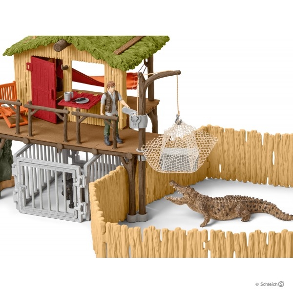 crocodile jungle research playset