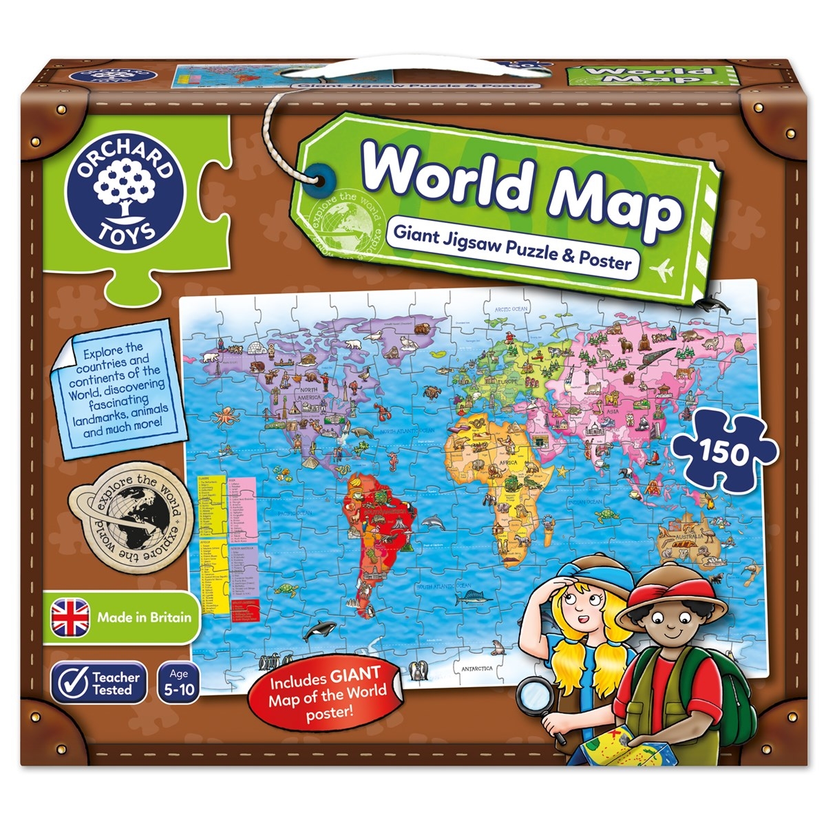 Orchard toys world map jigsaw puzzle & poster 150 pieces Clearance