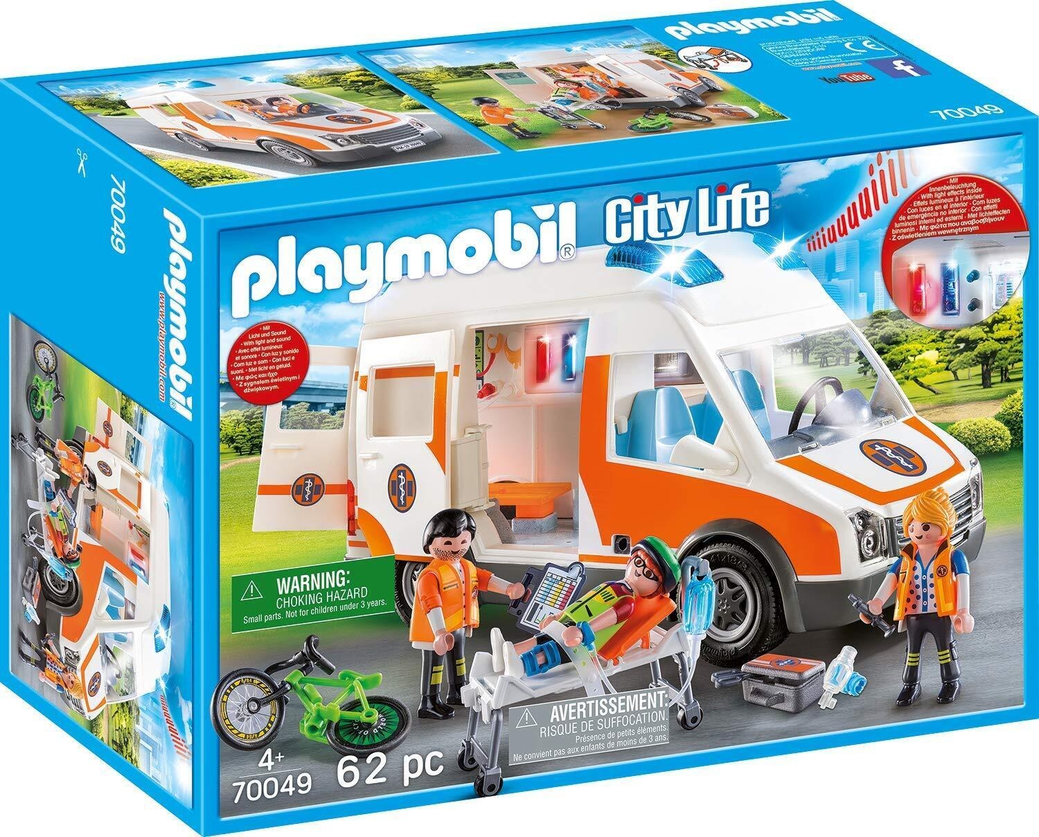 Ambulance avec effets lumineux Playmobil City Life 71202 - La Grande Récré