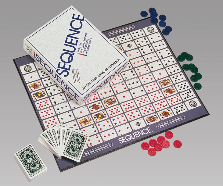 sequence board game wooden