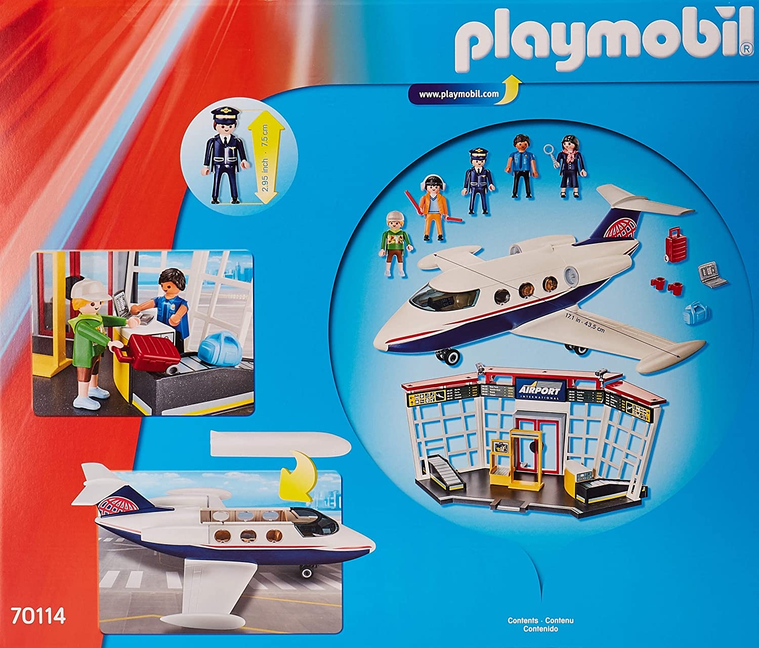 playmobil city airport passenger plane