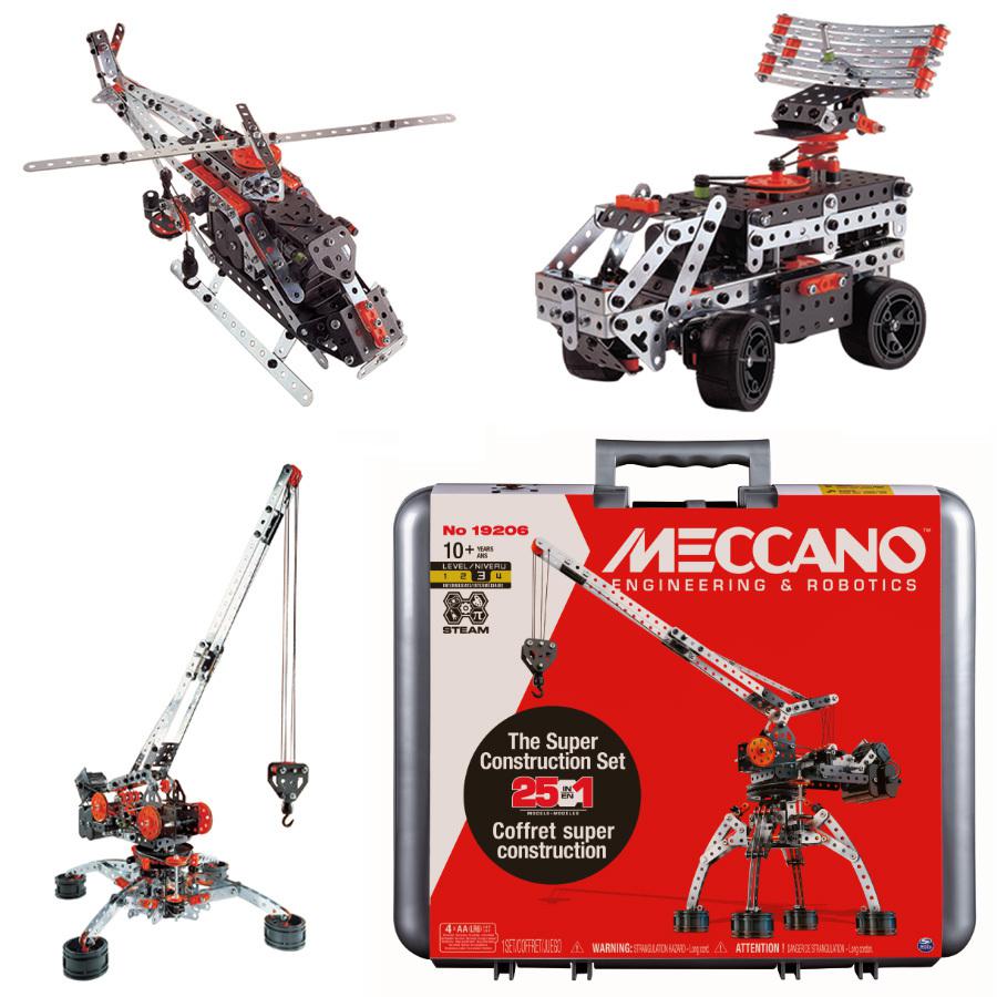 meccano super construction set in case