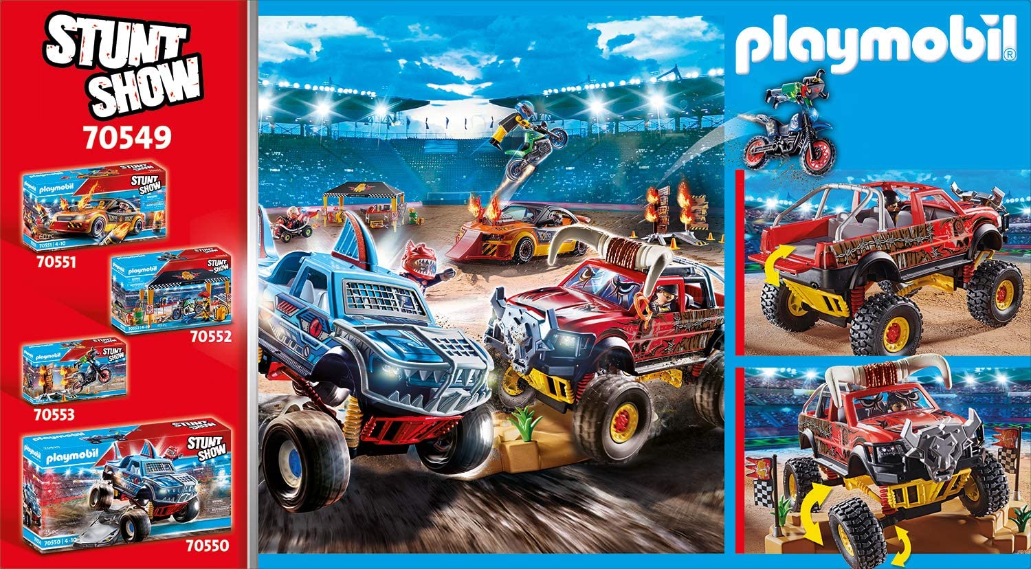 Playmobil Stunt Show Bull Monster Truck 70549 Discount Toy Co