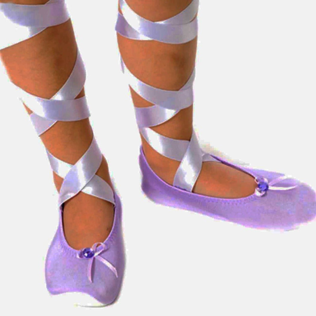 Fairy Girls Ballet Slipper With Ribbon Lilac