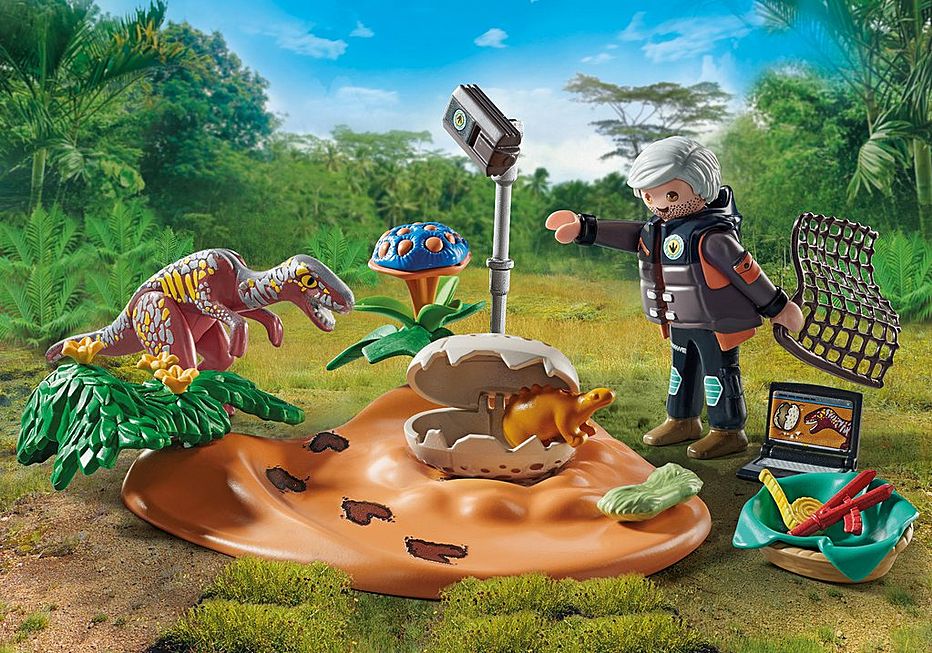 Playmobil Dinos Stegosaurus Nest with Egg Thief 71526