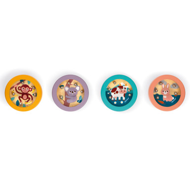 Perline Alfabeto Janod J08172 | Gioco Creativo Per Bambini | 26 Pezzi In Legno Di Ciliegio Con Ago E Corda | Contenitore PVC