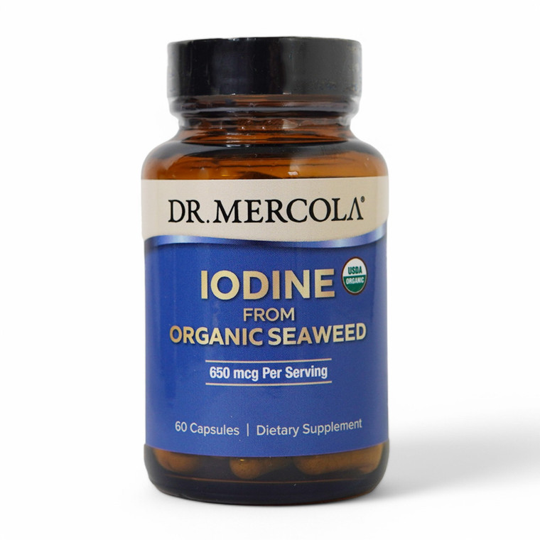 Dr. Mercola Iodine from Organic Seaweed 650mcg | Thyroid & Metabolic Support
