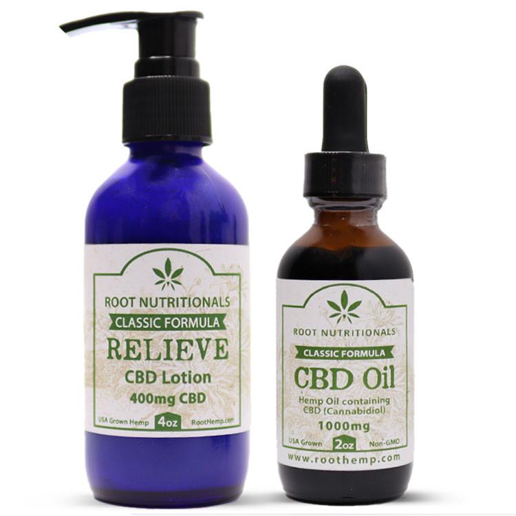 Classic Formula Combo - Relieve CBD Lotion & CBD Oil
