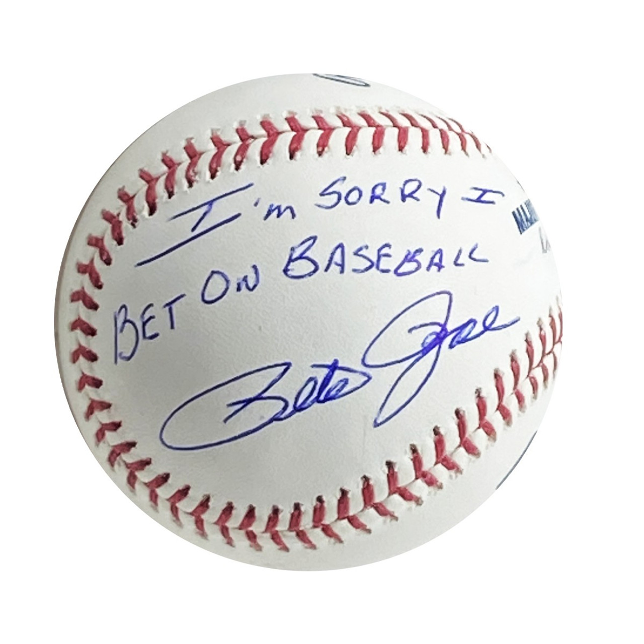 Pete Rose Autographed Rawlings Major Leage Baseball I'm Sorry I