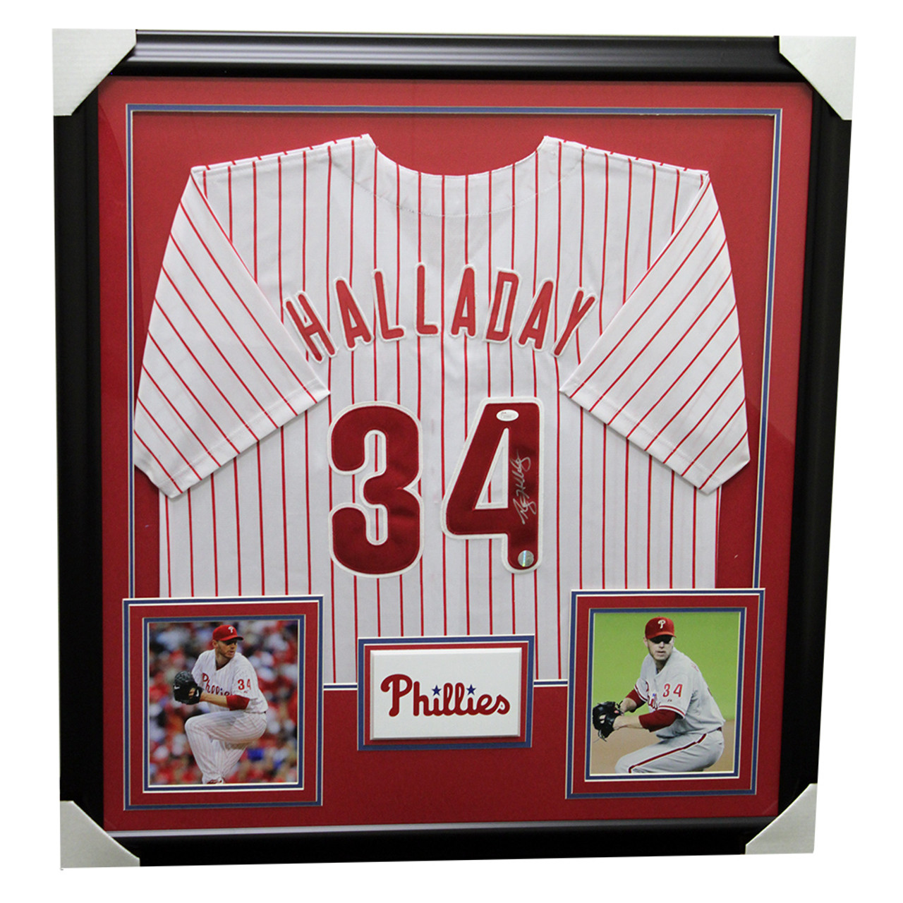 Roy Halladay Autographed Framed Phillies Jersey