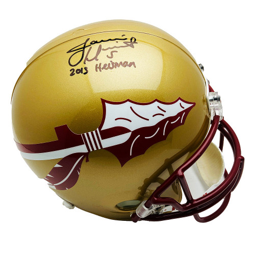 Jameis Winston FSU Signed Riddell F/S Gold Rep Helmet - 2013 Heisman - PSA Jameis Winston FSU Signed Riddell F/S Gold Rep Helmet - 2013 Heisman - PSA
