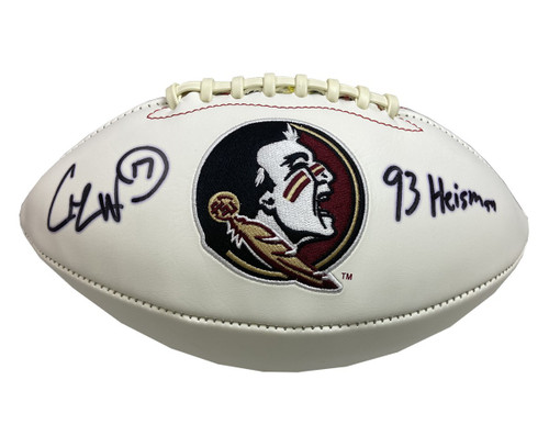 Charlie Ward Autographed FSU Autographed White Panel Football 93 Heisman-PSA/DNA Charlie Ward Autographed FSU Autographed White Panel Football 93 Heisman-PSA/DNA