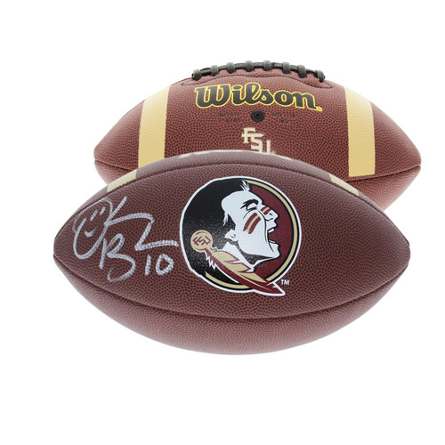 Derrick Brooks FSU Autographed Wilson Logo Football - PSA/DNA