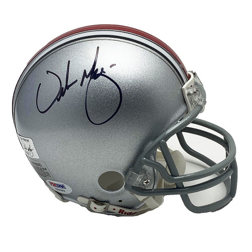 Urban Meyer Signed Ohio State Buckeyes Mini Helmet - PSA Authentic Urban Meyer Signed Ohio State Buckeyes Mini Helmet - PSA Authentic