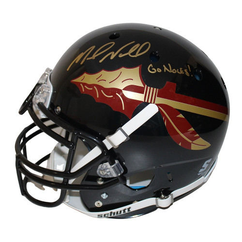 Head Coach Mike Norvell Signed FSU Noles Schutt F/S Black Helmet w/Go Noles!-JSA Head Coach Mike Norvell Signed FSU Noles Schutt F/S Black Helmet w/Go Noles!-JSA