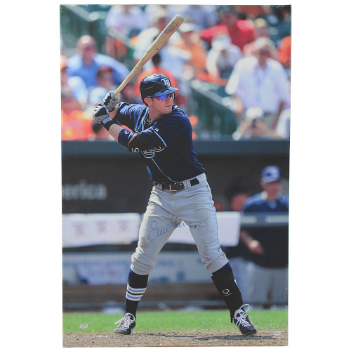 Evan Longoria Signed Tampa Bay Rays 20x30 Canvas - Certified Authentic