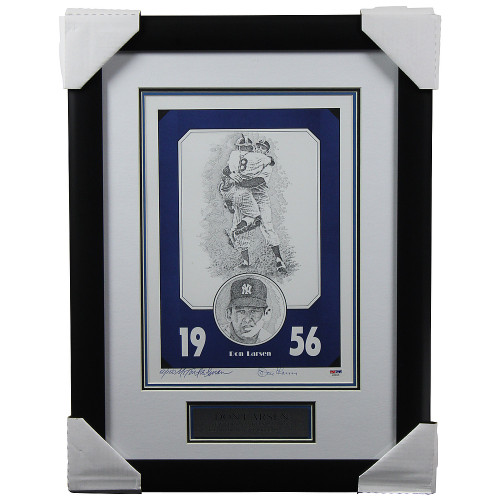 Don Larsen New York Yankees Framed Signed 11x14 Print - PSA Authentic
