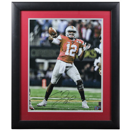 Cardale Jones Signed Ohio State Buckeyes Framed 16x20 Photo