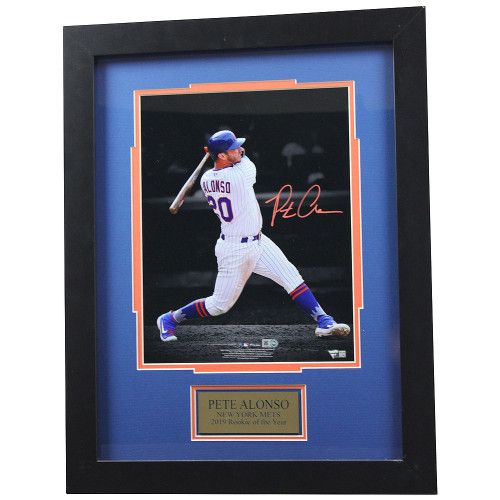 Pete Alonso Autographed New York Mets Framed Jersey