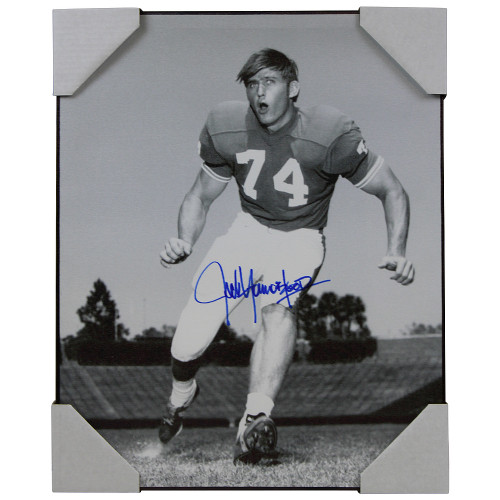 Jack Youngblood Signed UF Stretched 16x20 B&W Canvas - PSA Jack Youngblood Signed UF Stretched 16x20 B&W Canvas - PSA